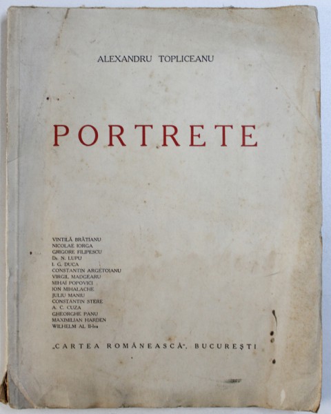 PORTRETE de ALEXANDRU TOPLICEANU, 1935