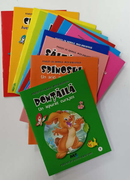 POVESTI CU ANIMALE , PRIMA MEA BIBLIOTECA , SET DE 12 CARTI PENTRU COPII , 2009