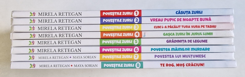 POVESTILE ZURLI , VOLUMELE I - VIII , ilustratii de CRISTINA DIANA ENACHE , text de MIRELA RETEGAN , 2019 - 2020