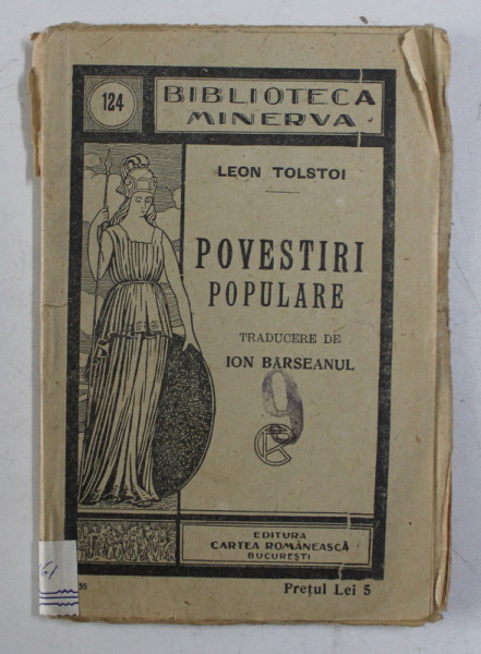 POVESTIRI POPULARE de LEON TOLSTOI , EDITIE INTERBELICA