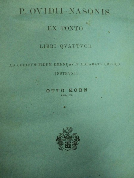 P.OVIDII NASONIS-EX PONTO LIBRI QVATTVOR