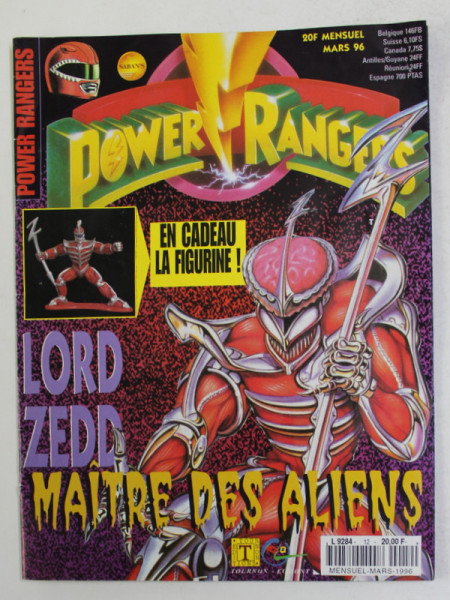 POWER RANGERS - LORD ZEDD MAITRE DES ALIENS , MARS 96