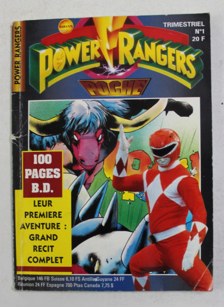 POWER RANGERS - POCHE , NR. 1 , 1995, CONTINE  BENZI DESENATE