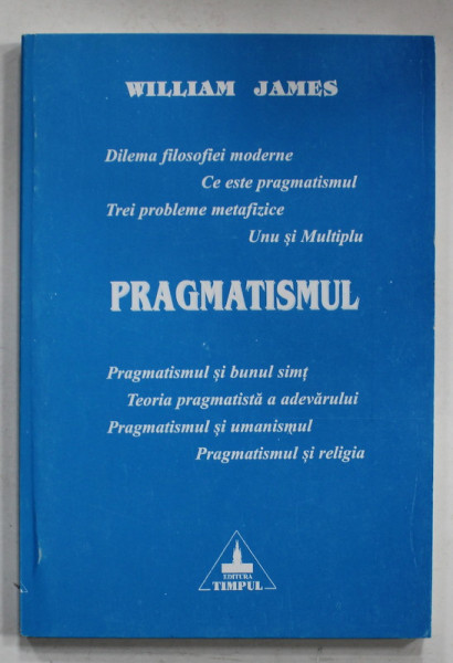 PRAGMATISMUL de WILLIAM JAMES , 2000