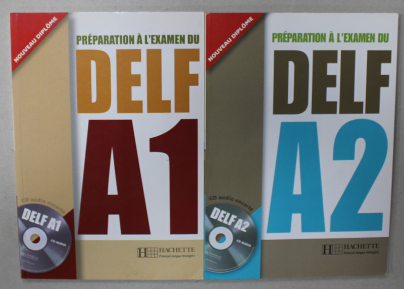PREPARATION A L 'EXAMEN DU DELF A1 - A2 , 2 VOLUME , par CAROLINE VELTCHEFF ...ALEXANDRE HOLLE , 2006 , VOLUMUL 2 CU CD INCLUS  *