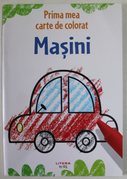 PRIMA MEA CARTE DE COLORAT : MASINI  , ilustratii de JENNY BROWN , text de KIRSTEEN ROBSON , 2021