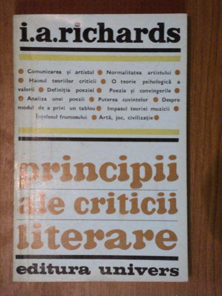 PRINCIPII ALE CRITICII LITERARE-I.A.RICHARDS,BUC.1974
