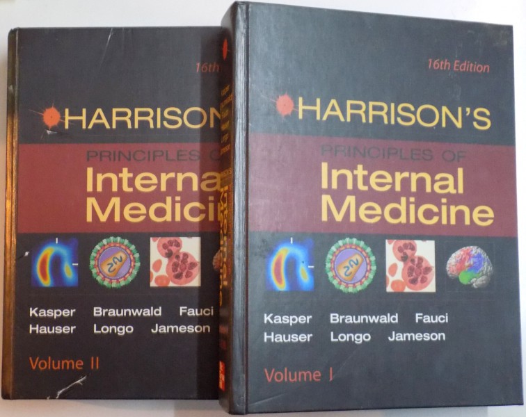 PRINCIPLES OF INTERNAL MEDICINE by KASPER HAUSER, BRAUNWALD LONGO , FAUCI JAMESON , VOL I - II , 16 th EDITION , 2005