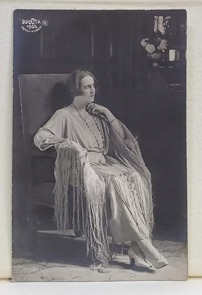 PRINTESA ELISABETA A ROMANEI IN FOTOLIU , FOTOGRAFIE TIP CARTE POSTALA , ATELIER JULIETTA , 1922