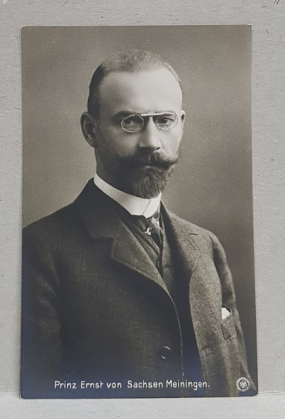 PRINTUL ERNST VON SACHSEN MEININGEN , CARTE POSTALA ILUSTRATA , MONOCROMA, NECIRCULATA , PERIOADA PRIMULUI RAZBOI MONDIAL