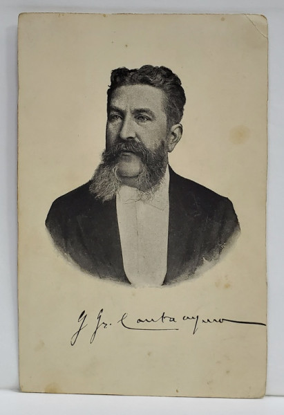 PRINTUL GHEORGHE GRIGORE CANTACUZINO - NABABUL , 1832 - 1913 ,FOTOGRAFIE FORMAT CARTE POSTALA  , SEMNATURA REPRODUSA , SFARSITUL SEC. XIX