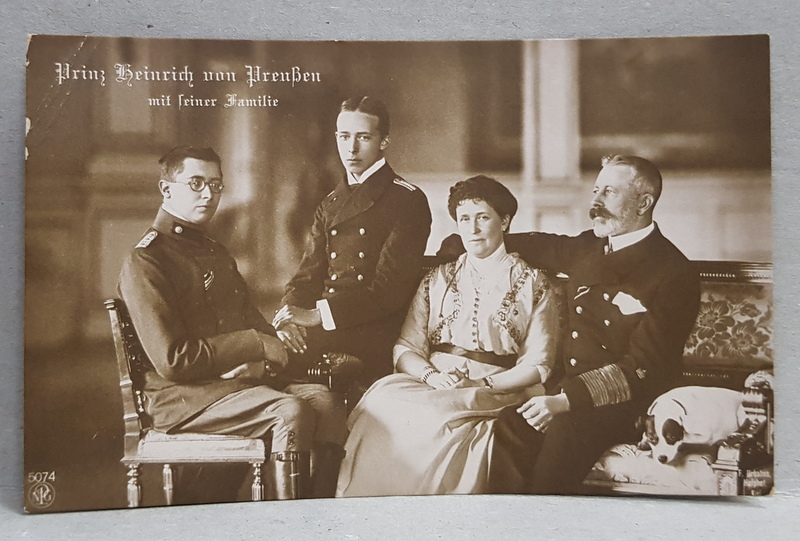 PRINTUL HEINRICH VON PREUSEN CU FAMILIA SA , CARTE POSTALA ILUSTRATA , MONOCROMA, PERIOADA INTERBELICA