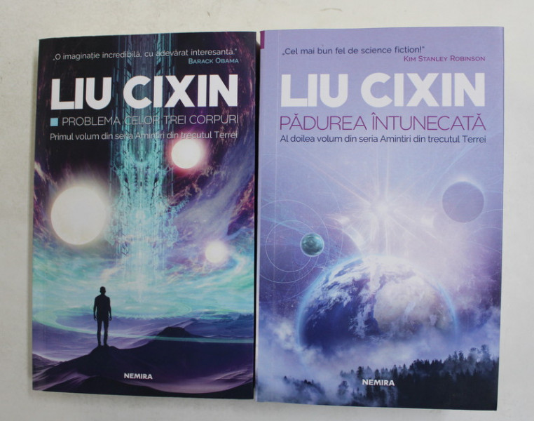 PROBLEMA CELOR TREI CORPURI / PADUREA INTUNECATA , DIN SERIA AMINTIRI DIN TRECUTUL TERREI , VOLUMELE I - II de LIU CIXIN , 2017 - 2018