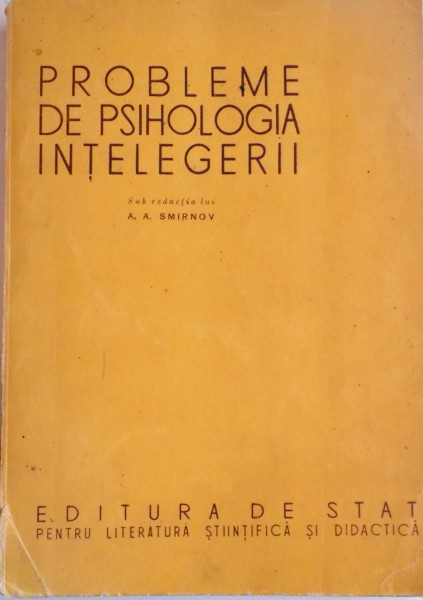 PROBLEME DE PSIHOLOGIA INTELEGERII , 1951
