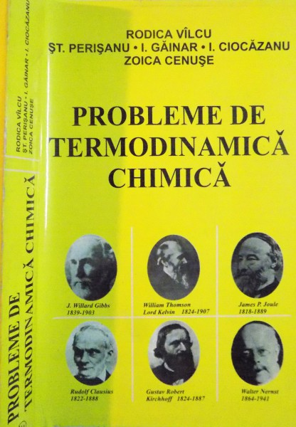 PROBLEME DE TERMODINAMICA CHIMICA de RODICA VALCU, ZOICA CENUSE, 1998