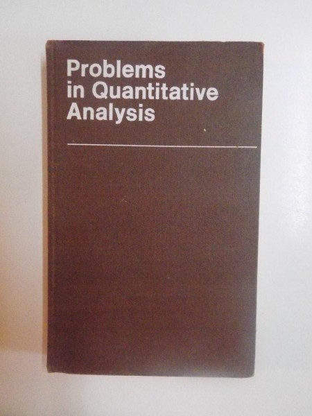 PROBLEMS IN QUANTITATIVE ANALYSIS de A. MUSAKIN , A. KHRAPKOVSKY , S. SHAIKIND , S. EFROS , 1975