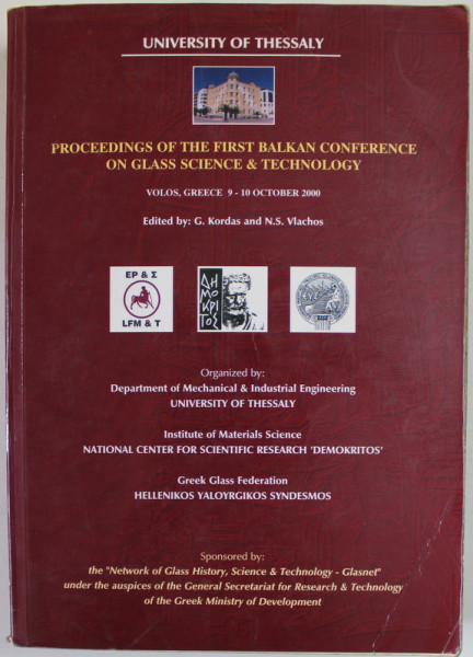 PROCEEDINGS OF THE FIRST BALKAN CONFERENCE ON GLASS SCIENCE and TECHNOLOGY , 2000