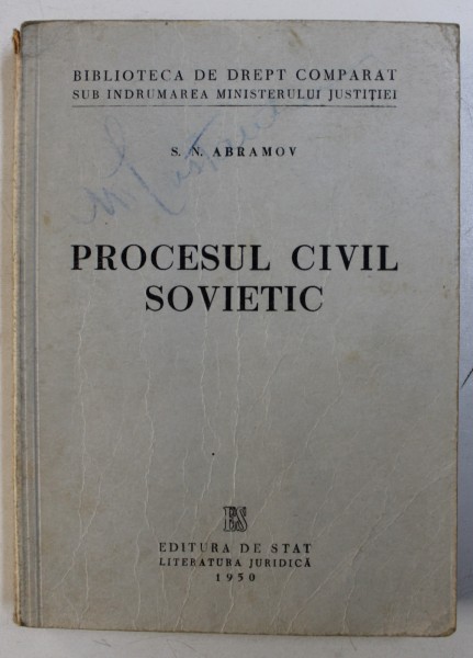 PROCESUL CIVIL SOVIETIC de S. N . ABRAMOV , 1950