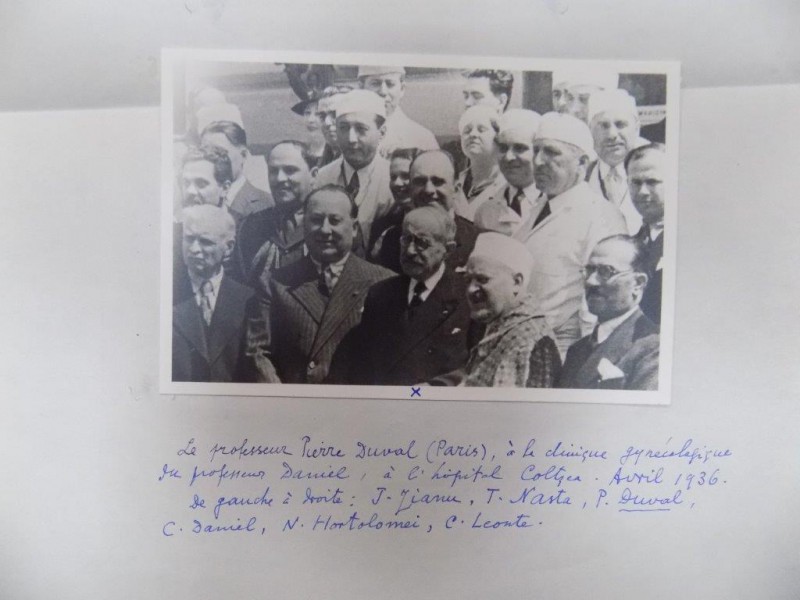 Prof. Pierre Duval, I. Jianu, T. Nasta, C. Daniel, C. Leonte, Aprilie 1936