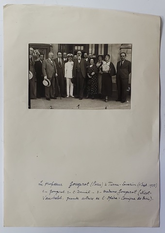 PROFESOR DR. GOUGEROT , PROFESOR DR. C. DANIEL SI ACTRITA GOUGEROT - NICOT VAUCHELET LA TURNU SEVERIN , FOTOGRAFIE , 1935