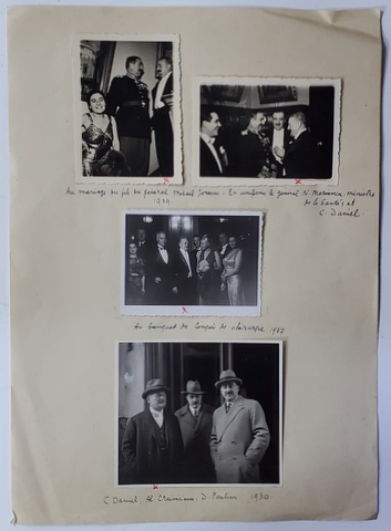 PROFESORUL DR. C. DANIEL , IN DIVERSE OCAZII , 4 FOTOGRAFII , 1930 - 1939