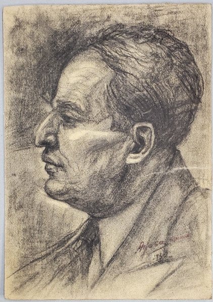 Profil de barbat -  Ilie Arjoca (1896-1967)