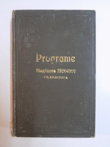 PROGRAME. STAGIUNEA 1920-1921 FILARMONICA
