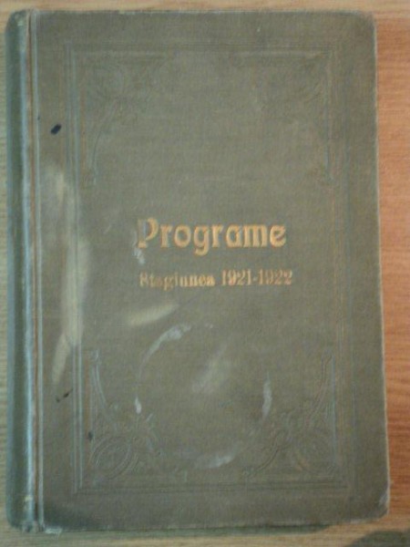 FILARMONICA ,PROGRAME, STAGIUNEA DE CONCERTE 1921-1922