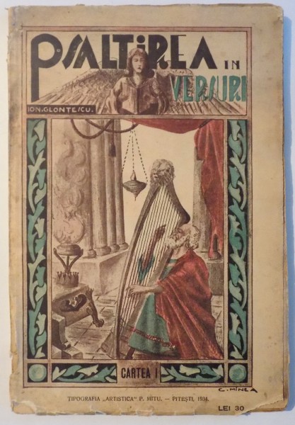 PSALTIREA IN VERSURI  -CARTEA I de IOAN GLONTESCU , 1934