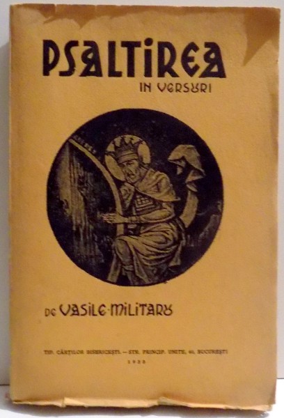 PSALTIREA IN VERSURI de VASILE MILITARU  1933 , DEDICATIE