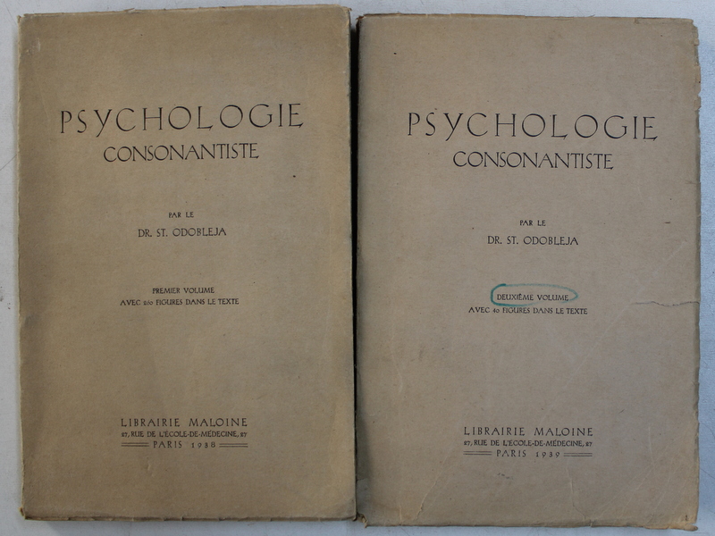 PSYCHOLOGIE CONSONANTISTE VOL I-II ST. ODOBLEJA  1938