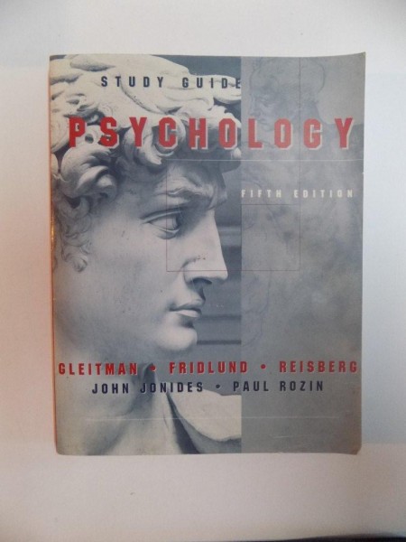 PSYCHOLOGY , STUDY GUIDE , FIFTH EDITION de GLEITMAN , FRIDLUND , REISBERG , JOHN JONIDES , PAUL ROZIN , 1999