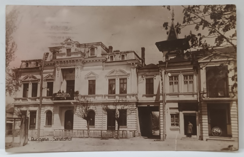 PUCIOASA , CLADIREA SANATORIULUI , FOTOGRAFIE TIP CARTE POSTALA , 1935