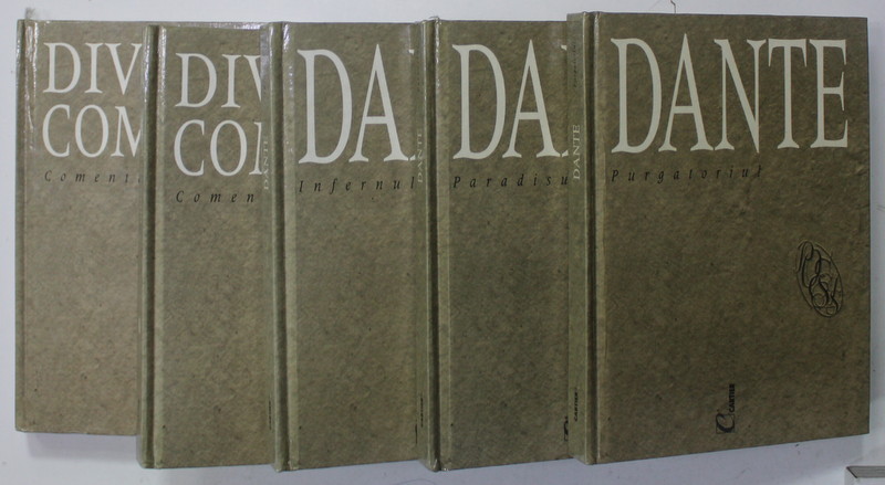 PURGATORIUL / PARADISUL / INFERNUL / DIVINA COMEDIE COMENTARII I- II , 5 VOLUME ,  de DANTE , traducere si comentarii de GEORGE COSBUC , VOLUMELE I - V , 2001