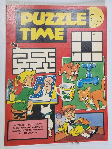 PUZZLE TIME , REVISTA PENTRU COPII IN LIMBA ENGLEZA  DE COLORAT , CU JOCURI DIVERSE , ANII '70