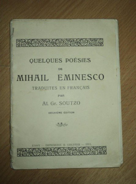 QUELQUES POESIES DE MIHAIL EMINESCU, AL GR SUTU, IASI 1911