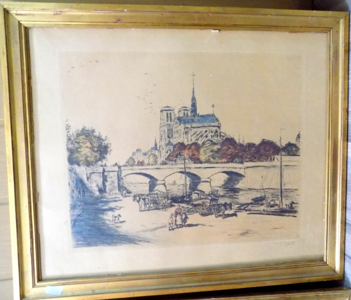 Raffaelli Jean Francois 1850-1924 , Cathedrale Notre Dame de Paris