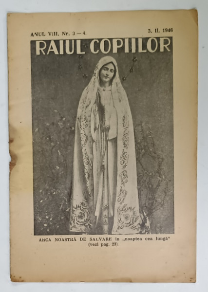 RAIUL COPIILOR , REVISTA , NR. 3- 4 , 3 FEBRUARIE ,  1946