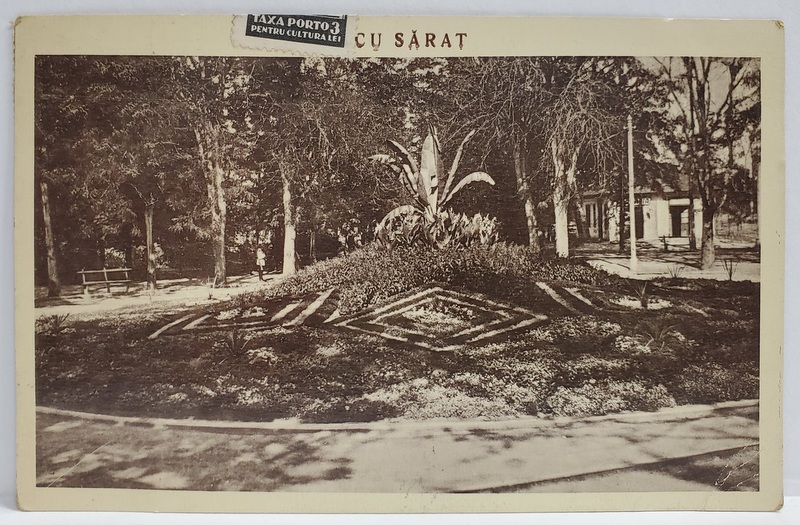 RAMNICU SARAT , PARC , CARTE POSTALA , 1932