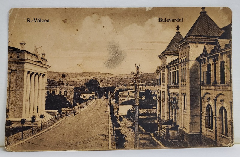 RAMNICU - VALCEA , BULEVARDUL , CARTE POSTALA ILUSTRATA , 1925