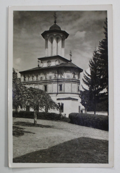 RAMNICU - VALCEA , VECHEA BISERICA A EPISCOPIEI , CARTE POSTALA ILUSTRATA , FOTO J. FISCHER , SIBIU , INTERBELICA
