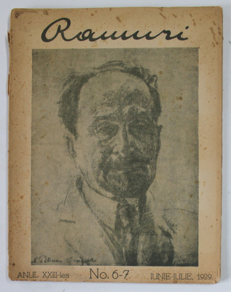 RAMURI , REVISTA , ANUL XXIII , NR. 6-7 , IUNIE - IULIE ,  1929