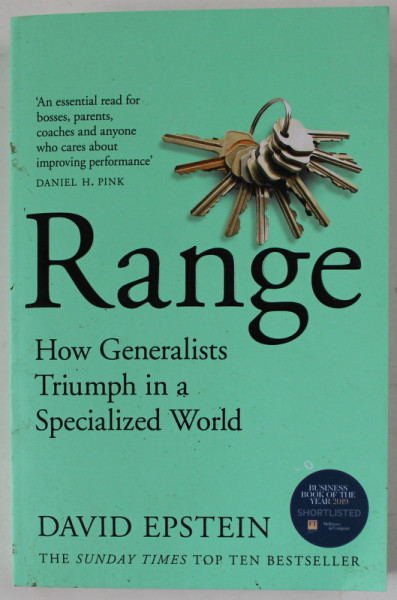 RANGE , HOW GENERALISTS TRIUMPH IN A SPECIALIZED WORLD by DAVID EPSTEIN , 2020