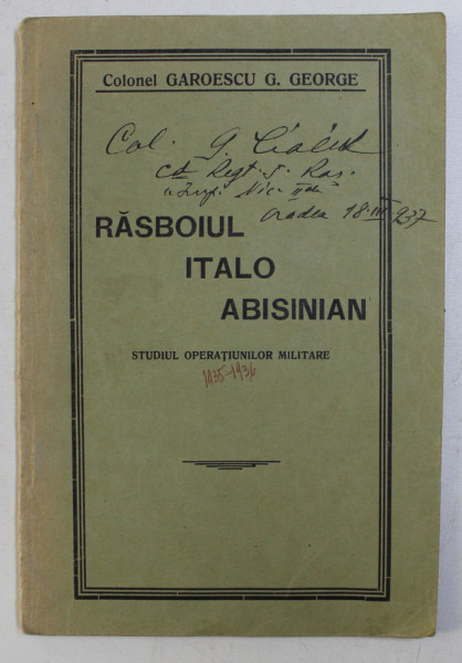 RASBOIUL ITALO - ABISINIAN de GAROESCU G. GEORGE