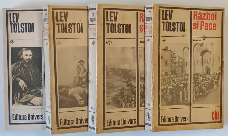 RAZBOI SI PACE , VOLUMELE I - IV , EDITIA A V - A de L. N.TOLSTOI , 1985