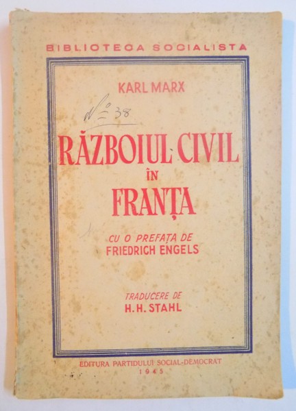 RAZBOIUL CIVIL IN FRANTA de KARL MARX , 1945