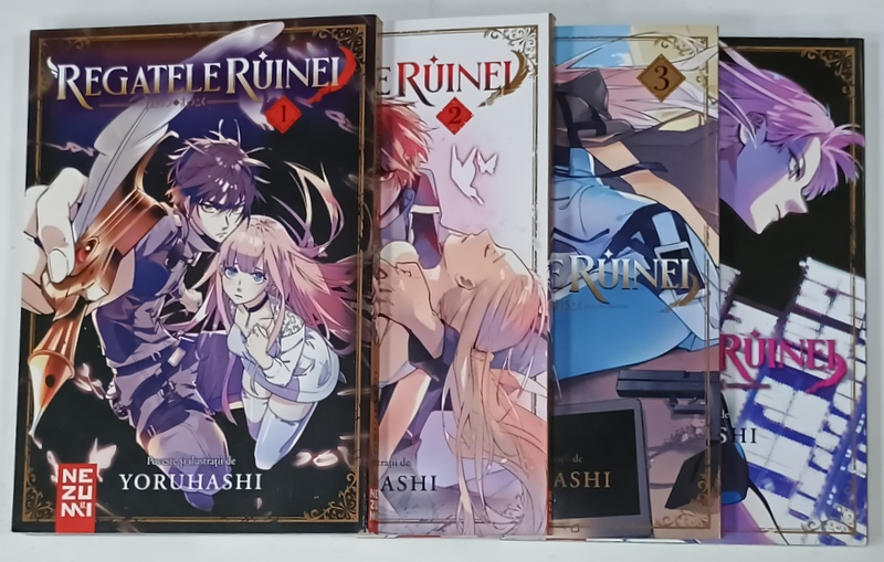 REGATELE RUINEI , poveste si ilustratii de YORUHASHI  , BENZI DESENATE CU TEXT IN LIMBA ROMANA * , VOLUMELE I - IV , 2023