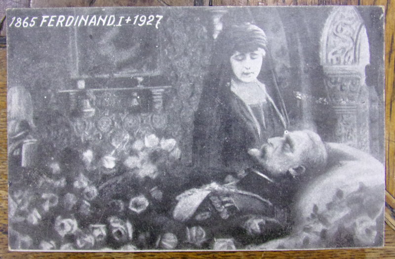 REGELE FERDINAND - MOARTEA REGELUI FERDINAND - CP ILUSTRATA (1927)
