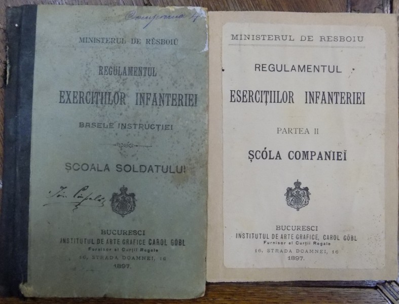 Regulamentul exercitiilor infanteriei , vol I-II , 1897