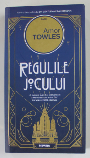 REGULILE JOCULUI de AMOR TOWLES , 2022